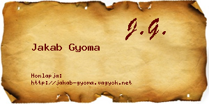 Jakab Gyoma névjegykártya