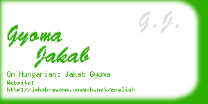 gyoma jakab business card